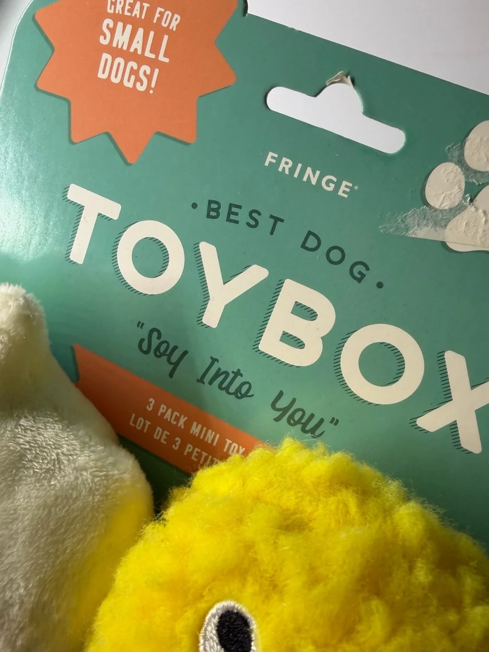 Fringe Asian Food Soy Into You Small Dog Squeaky Plush Dog Toys 3 pack - NWT